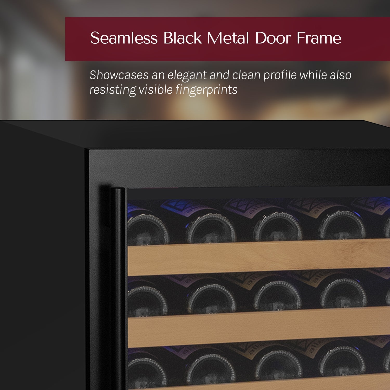 Allavino - Reserva Series - 56 Bottle Single Zone Built-in Luxury Wine Refrigerator with Black Door