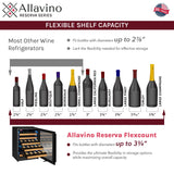 Allavino - Reserva Series - 56 Bottle Single Zone Built-in Luxury Wine Refrigerator with Black Door