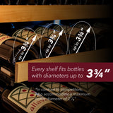 Allavino - Reserva Series - 56 Bottle Single Zone Built-in Luxury Wine Refrigerator with Black Door