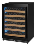 Allavino - Reserva Series - 56 Bottle Single Zone Built-in Luxury Wine Refrigerator with Black Door