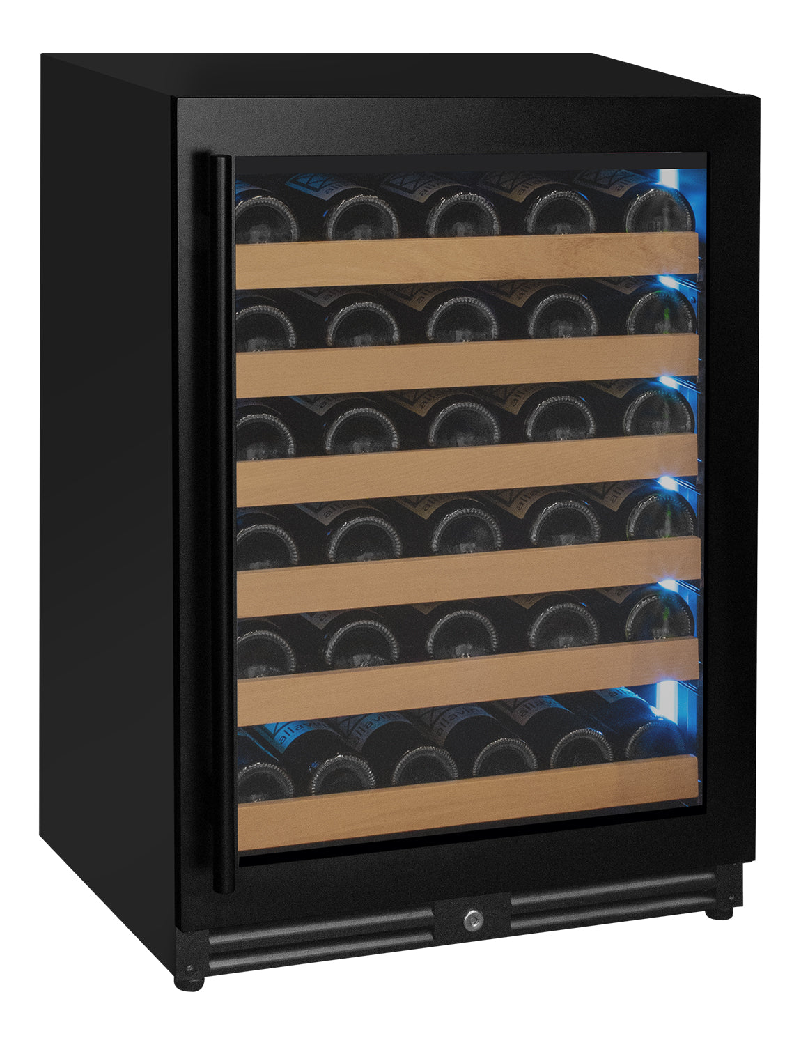 Allavino - Reserva Series - 56 Bottle Single Zone Built-in Luxury Wine Refrigerator with Black Door