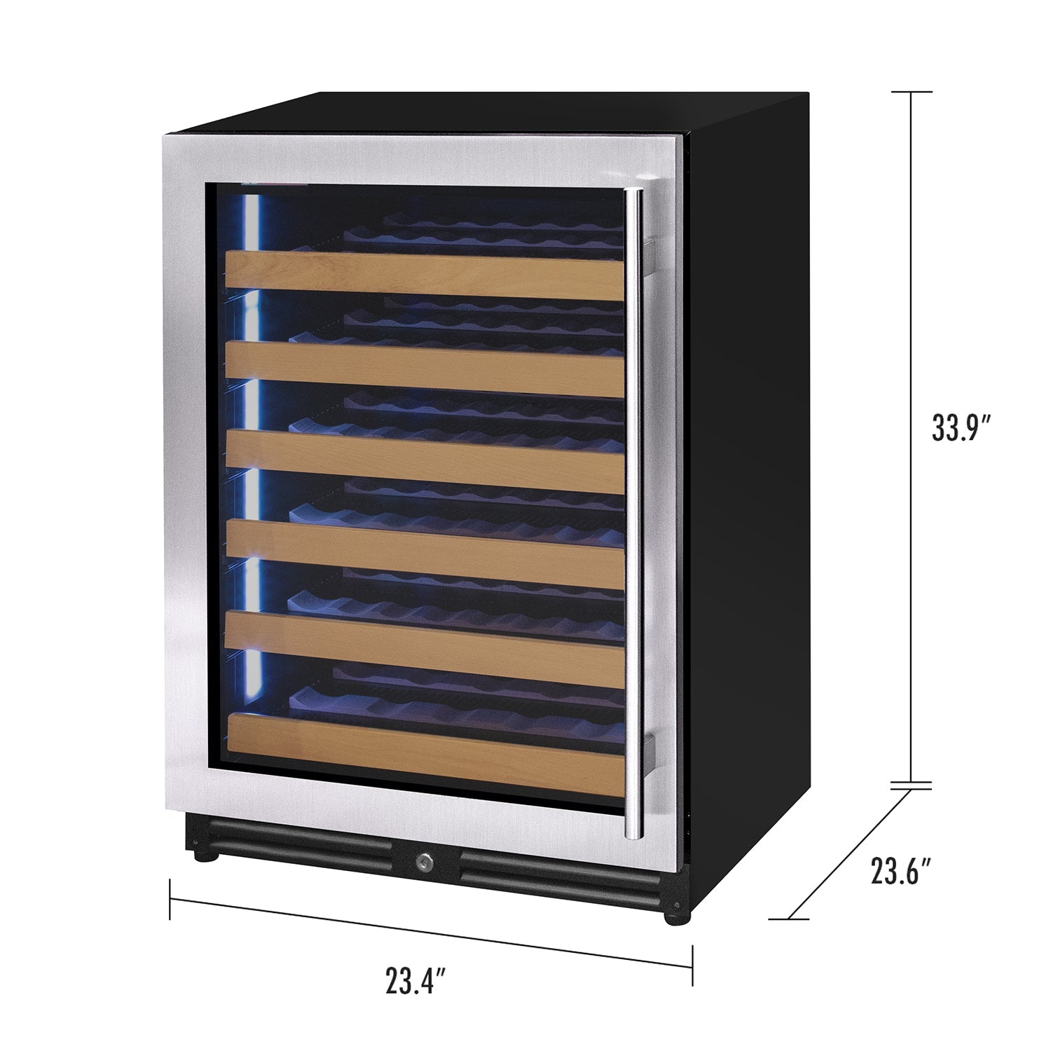 Allavino - Reserva Series - 56 Bottle Single Zone Built-in Luxury Wine Refrigerator with Stainless Steel Door