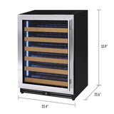 Allavino - Reserva Series - 56 Bottle Single Zone Built-in Luxury Wine Refrigerator with Stainless Steel Door