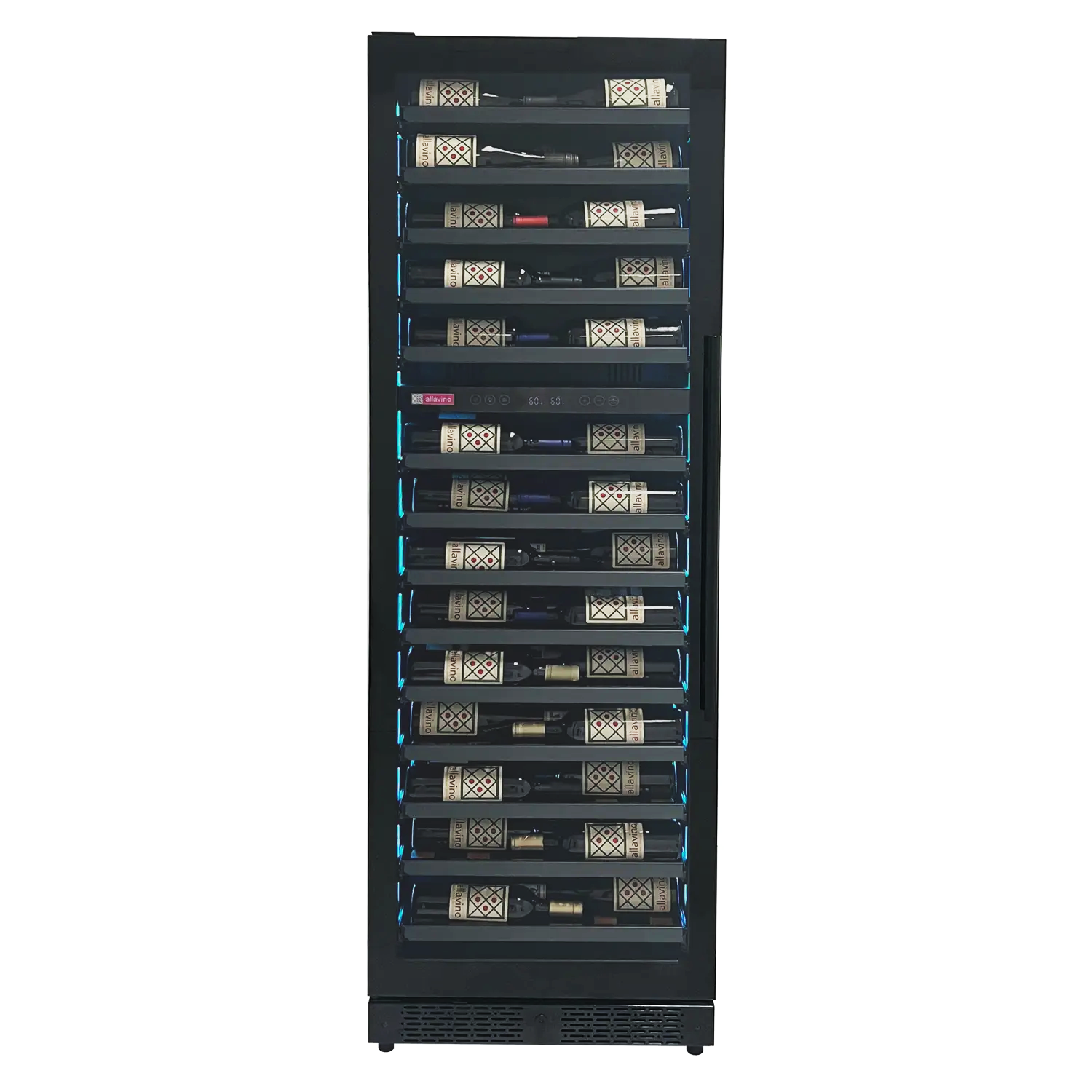 Allavino - Reserva Series 67 Bottle 71" Tall Dual Zone Black Shallow Wine Refrigerator Console