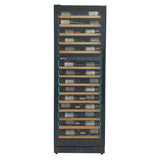 Allavino - Reserva Series 67 Bottle 71" Tall Dual Zone Black Shallow Wine Refrigerator with Wood Shelf Fronts