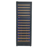 Allavino - Reserva Series 67 Bottle 71" Tall Dual Zone Black Shallow Wine Refrigerator with Wood Shelf Fronts