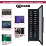 Allavino - Reserva Series 67 Bottle 71" Tall Single Zone Black Shallow Wine Refrigerator Console
