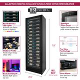 Allavino - Reserva Series 134 Bottle 71" Tall Three Zone Black Side-by-Side Shallow Wine Refrigerator Console - BF 3Z-VSW6771