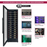Allavino - Reserva Series 134 Bottle 71" Tall Dual Zone Black Side-by-Side Shallow Wine Refrigerator Console - BF 2X-VSW6771S-1B