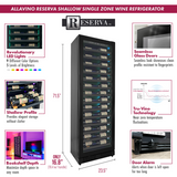 Allavino - Reserva Series 67 Bottle 71" Tall Single Zone Black Shallow Wine Refrigerator Console