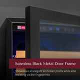 Allavino - Reserva Series 172 Bottle Dual Zone Built-in Wine Refrigerator with Black Metal Door