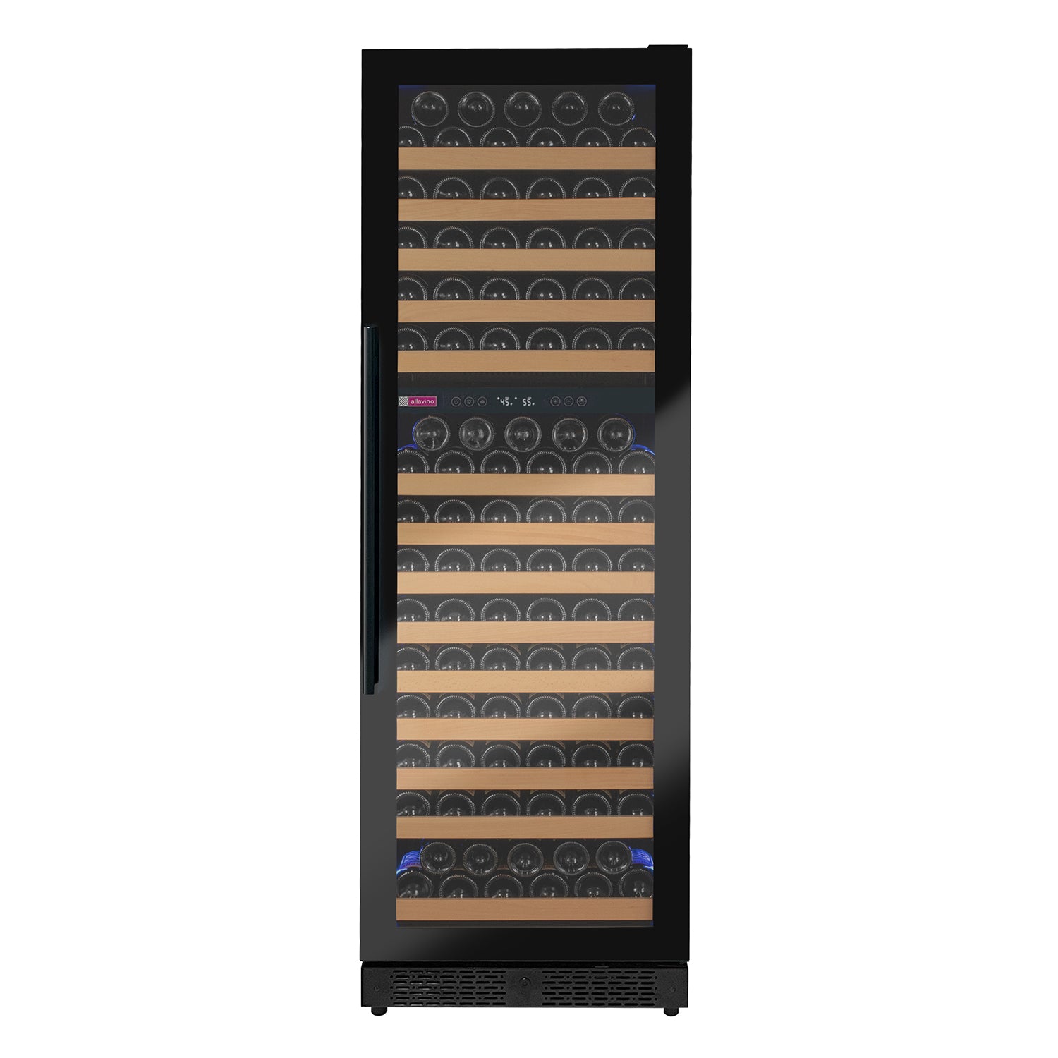 Allavino - Reserva Series 172 Bottle Dual Zone Built-in Wine Refrigerator with Black Glass Door