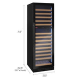 Allavino - Reserva Series 172 Bottle Dual Zone Built-in Wine Refrigerator with Black Glass Door