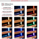 Allavino - Reserva Series 172 Bottle Dual Zone Built-in Wine Refrigerator with Black Glass Door