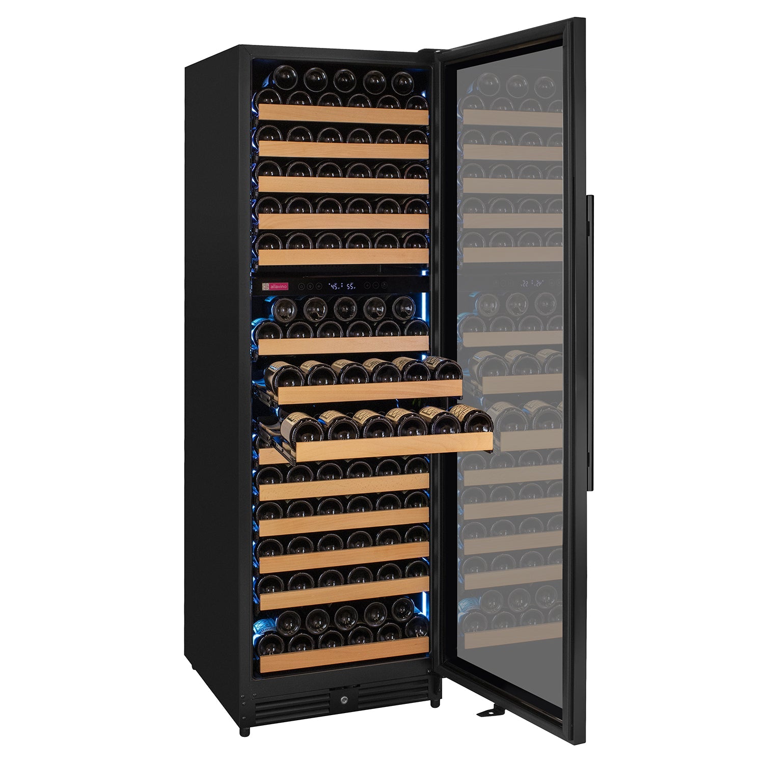 Allavino - Reserva Series 172 Bottle Dual Zone Built-in Wine Refrigerator with Black Metal Door