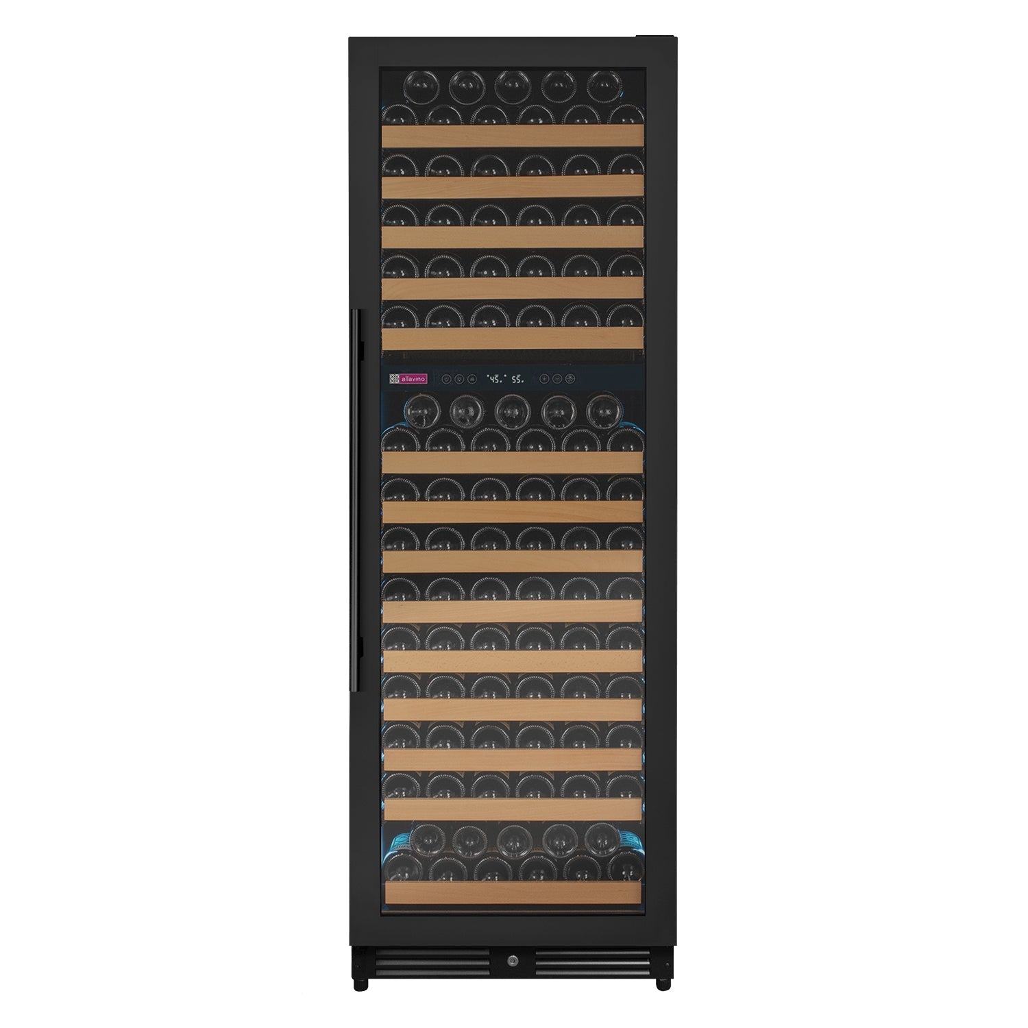 Allavino - Reserva Series 172 Bottle Dual Zone Built-in Wine Refrigerator with Black Metal Door