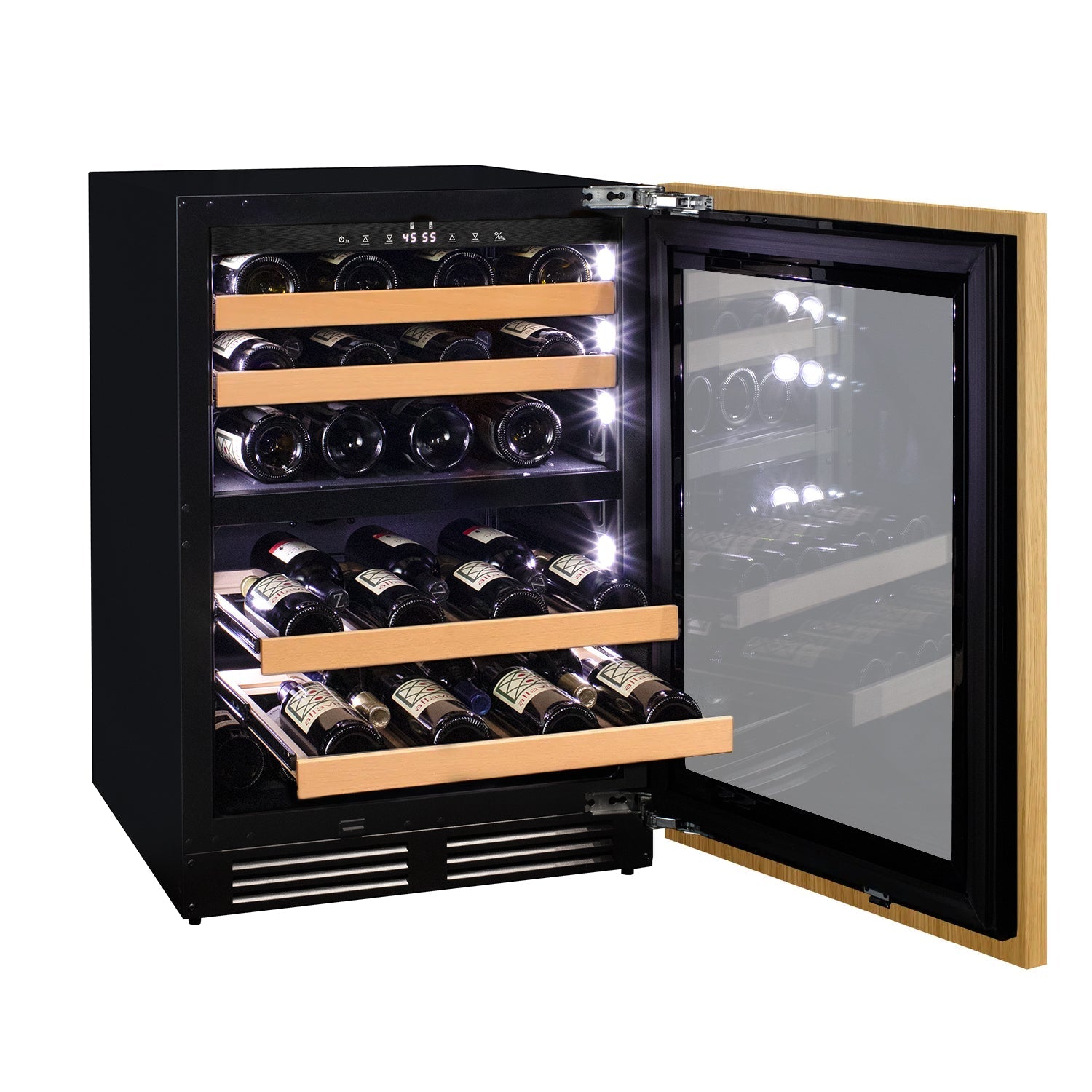 Allavino - 24" Wide Dual Zone Panel Ready Wine Refrigerator - AO VCWR-24PRD-2R