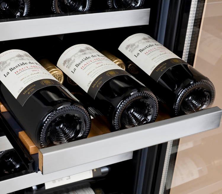Allavino - 30" Wide FlexCount II Tru-Vino 60 Bottle Dual Zone Stainless Steel Side-by-Side Wine Refrigerator - BF 2X-VSWR30-1S20