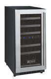 Allavino - 15" Wide FlexCount II Tru-Vino 30 Bottle Dual Zone Stainless Steel Wine Refrigerator