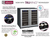 Allavino - 30" Wide FlexCount II Tru-Vino 60 Bottle Dual Zone Stainless Steel Side-by-Side Wine Refrigerator - BF 2X-VSWR30-1S20