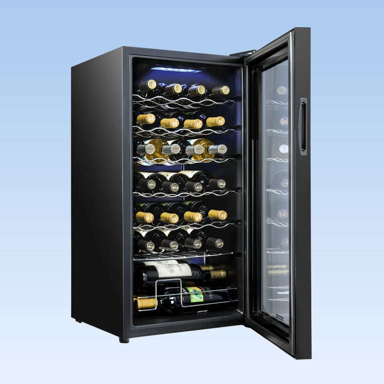 Find the perfect freestanding wine coolers at very affordable prices to store red wine, white wine, champagne and help your bottles stay organized and cool.