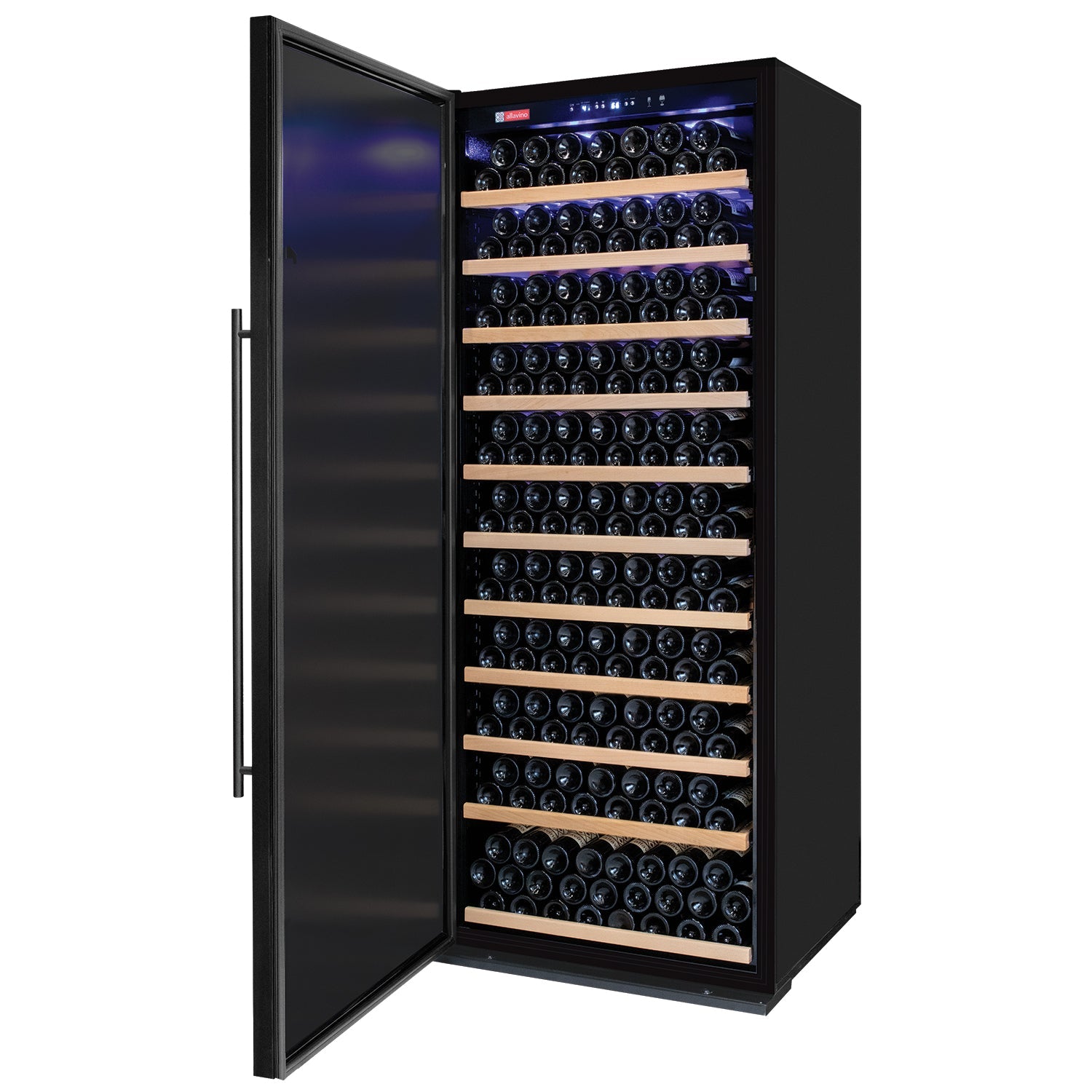 Allavino - 32" Wide Vite II Tru-Vino 305 Bottle Single Zone Solid Black Left Hinge Door Wine Refrigerator