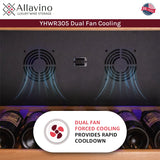 Allavino - 32" Wide Vite II Tru-Vino 305 Bottle Single Zone Solid Black Left Hinge Door Wine Refrigerator