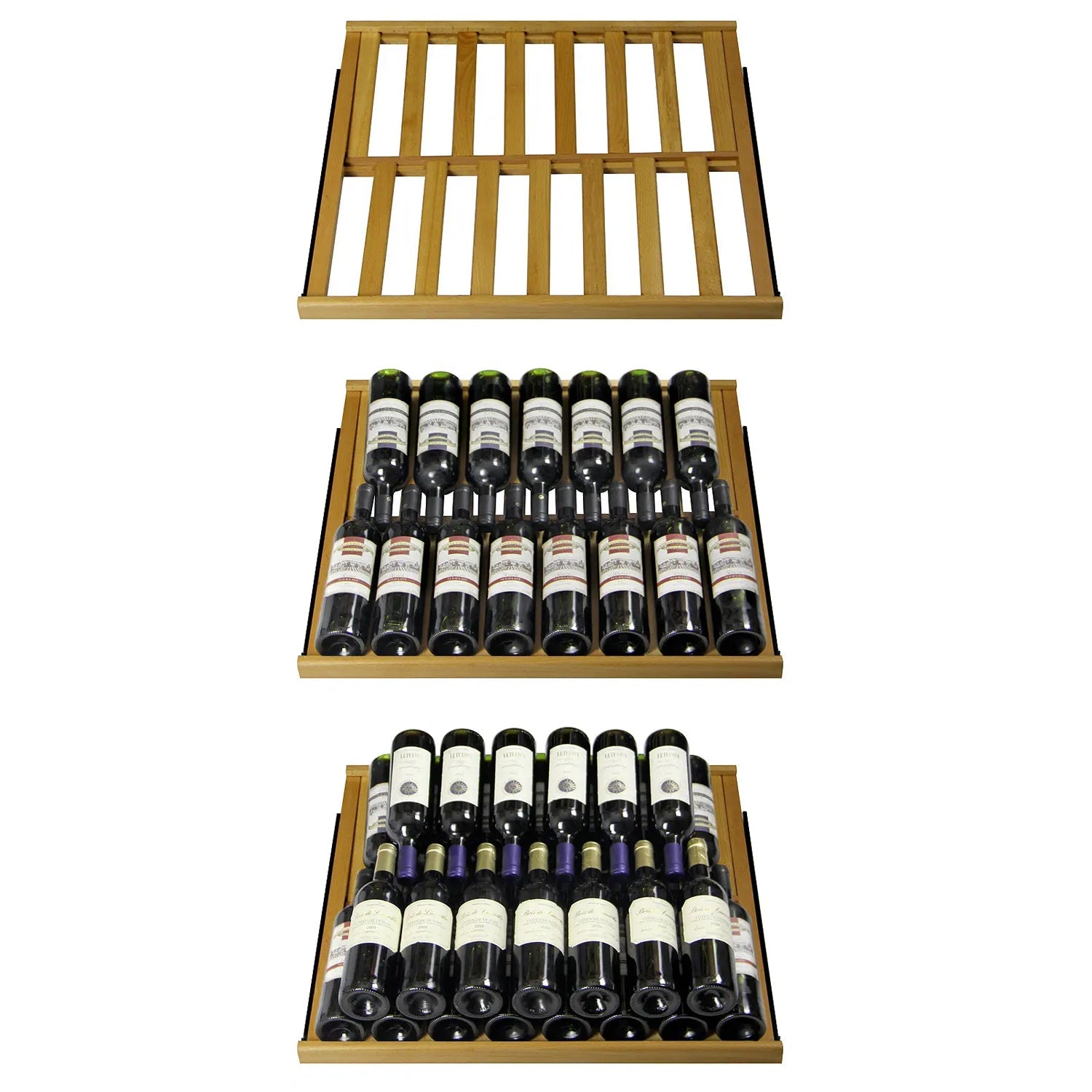 Allavino - 32" Wide Vite II Tru-Vino 305 Bottle Single Zone Solid Black Left Hinge Door Wine Refrigerator