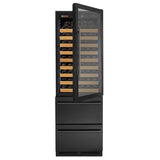 Allavino - 76.5" Tall Black Wine Refrigerator with Two Refrigerated Drawers - AO YHWR7724D-B