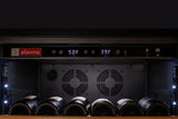 Allavino - 76.5" Tall Black Wine Refrigerator with Two Refrigerated Drawers - AO YHWR7724D-B