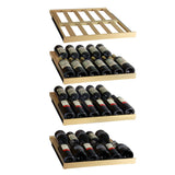 Allavino - 76.5" Tall Black Wine Refrigerator with Two Refrigerated Drawers - AO YHWR7724D-B