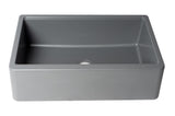 ALFI brand - Titanium 33" Granite Composite Single Bowl Drop In Farm Sink with Accessories - AB33FARM-T