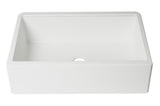 ALFI brand - White 33" Granite Composite Single Bowl Drop In Farm Sink with Accessories - AB33FARM-W