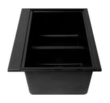 ALFI brand - Black 33" Granite Composite Workstation Step Rim Double Bowl Undermount Sink with Accessories - AB3418DBUM-BLA