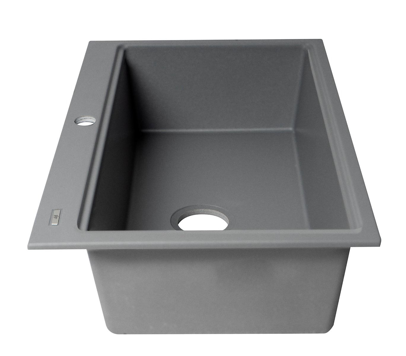 ALFI brand - Titanium 33" Granite Composite Workstation Step Rim Single Bowl Drop In Sink with Accessories - AB3418SBDI-T