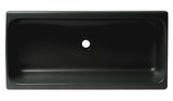 ALFI brand - 36" Black Matte Above Mount Fireclay Bathroom Trough Sink - AB36TRBM