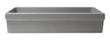 ALFI brand - 36" Grey Matte Above Mount Fireclay Bathroom Trough Sink - AB36TRGM