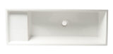 ALFI brand - 39" White Above Mount Fireclay Bathroom Trough Sink - AB39TR