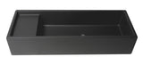 ALFI brand - 39" Black Matte Above Mount Fireclay Bathroom Trough Sink - AB39TRBM