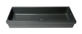 ALFI brand - 48" Black Matte Above Mount Fireclay Bathroom Trough Sink - AB48TRBM