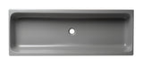 ALFI brand - 48" Grey Matte Above Mount Fireclay Bathroom Trough Sink - AB48TRGM