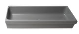 ALFI brand - 48" Grey Matte Above Mount Fireclay Bathroom Trough Sink - AB48TRGM