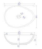 ALFI brand - 21" Solid Concrete Tear Drop Above Mount Vessel Sink - ABCO21O