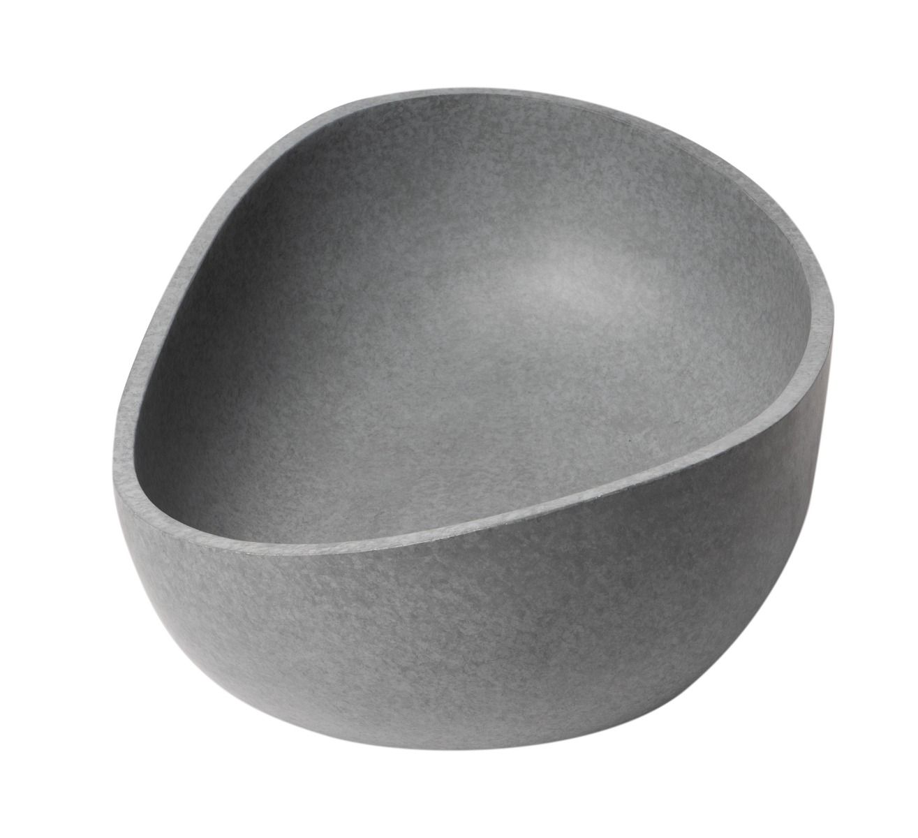 ALFI brand - 23" Solid Concrete Wavy Oval Above Mount Vessel Sink - ABCO23O