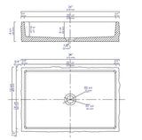 ALFI brand - 24" Solid Concrete Chiseled Style Rectangular Above Mount Vessel Sink - ABCO24R