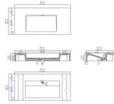 ALFI brand - 40" Solid Concrete Rectangular Countertop Sink - ABCO40R