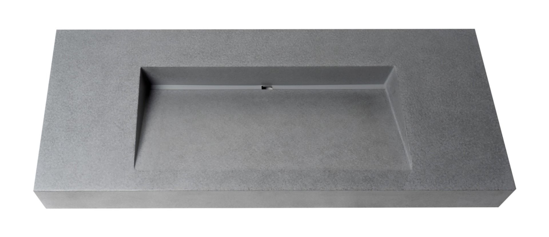 ALFI brand - 48" Solid Concrete Rectangular Countertop Sink - ABCO48R