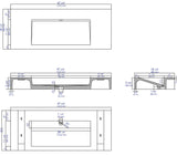 ALFI brand - 48" Solid Concrete Rectangular Countertop Sink - ABCO48R