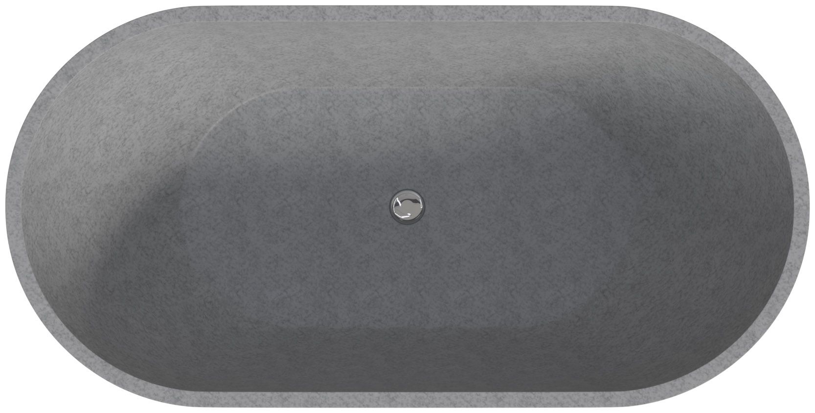 ALFI brand - 59" Solid Concrete Oval Freestanding Bathtub - ABCO59TUB