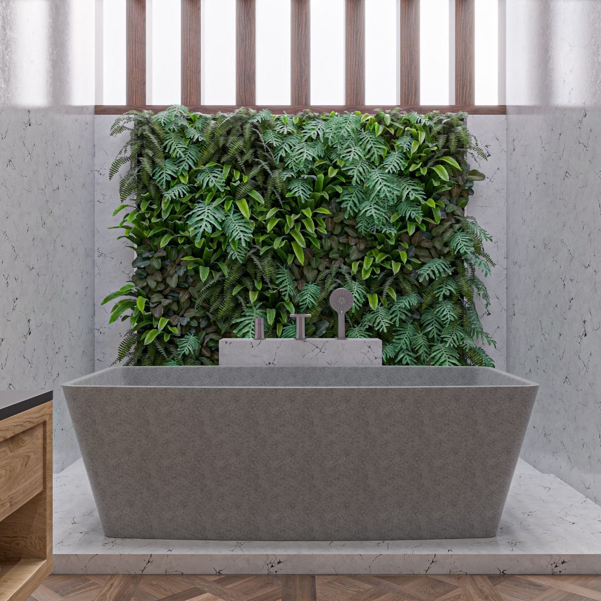 ALFI brand - 71" Solid Concrete Rectangular Freestanding Bathtub - ABCO71TUB